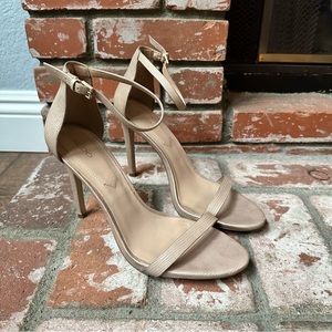 Aldo Women’s Cream Tan High Heel With Strap Stiletto Pump Size 11